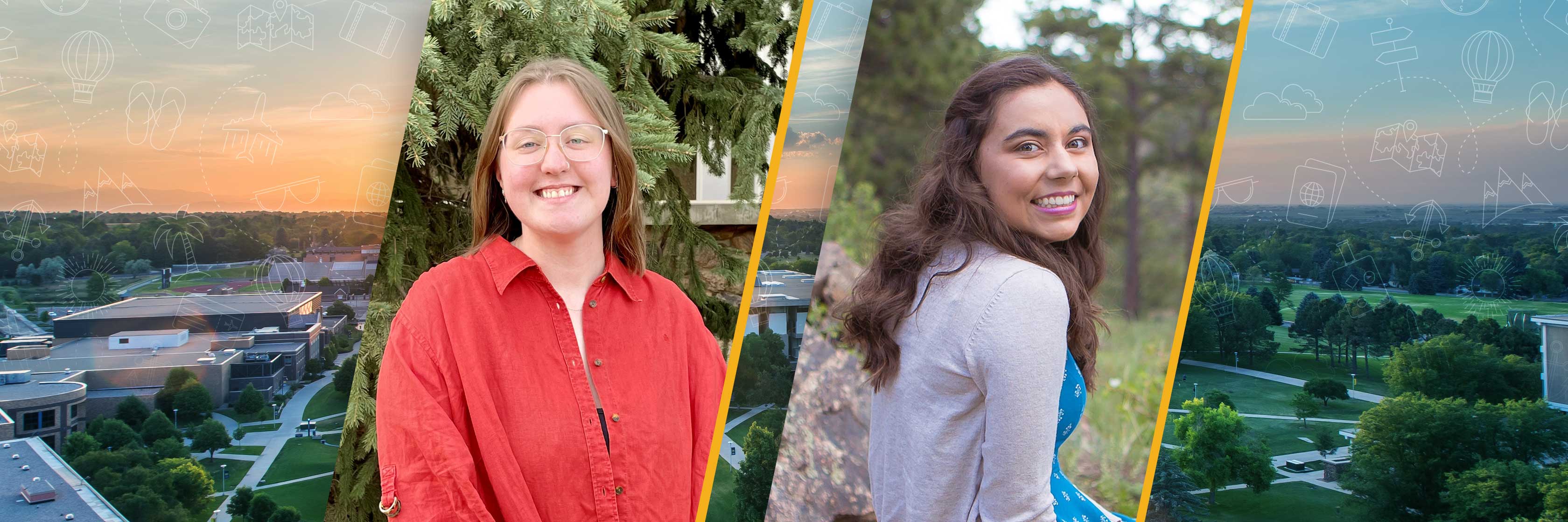 Semifinalists for the fulbright award, Pennie Nichol (left) and Jenna Mischke (right).