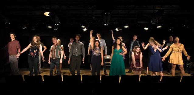The Class of 2018 wraps their University of Northern Colorado showcase dress rehearsal on March 12, 2018, at The Theater Center in New York.