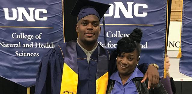 Samad’s aunt, April Hinds, was in Greeley when he received his bachelor’s degree in Criminal Justice. 