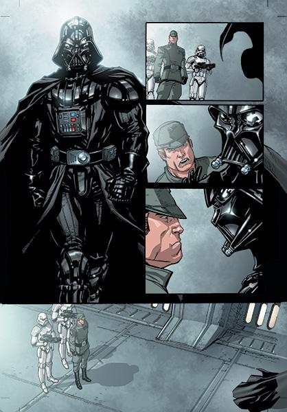 Star Wars #1, Page 20, Jan. 9, 2013. Colors by Gabe Eltaeb. Star Wars © 2013 Lucasfilm Ltd. & ™. All rights reserved.