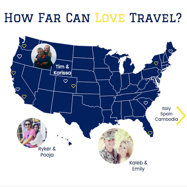 Long-distance relationships map