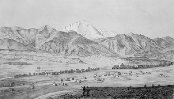 Drawing Of Pike's Peak- 1865