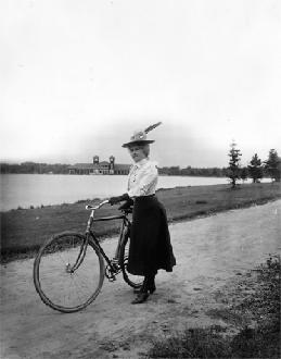 Woman With Bicycle
