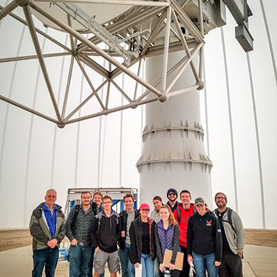Meteorology students visit the CSU-CHILL research radar