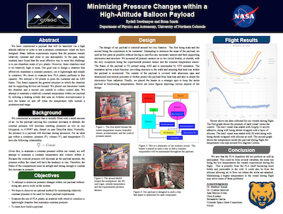 UNC Physics Minimizing Pressure Changes Poster