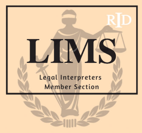 Logo for RID's Legal Interpreter Member Section