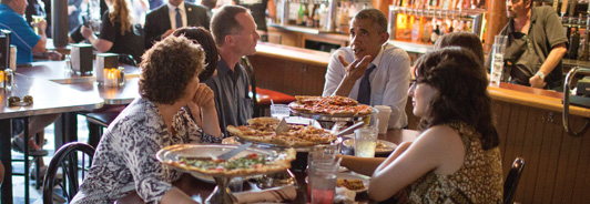 Pizza with Obama