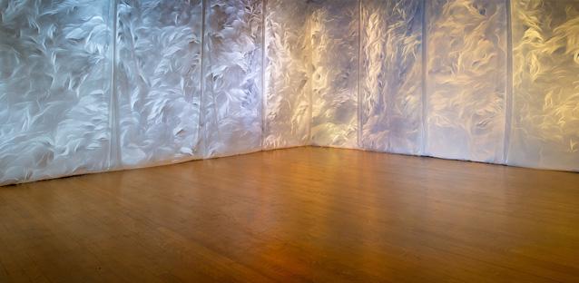 Mai-Fusco’s work was installed in the Oak Room Gallery in Crabbe Hall during Spring semester. Photos by Woody Myers
