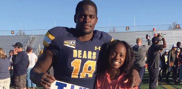 Samad with Brianna Pardner, the pair has been together for two years now.