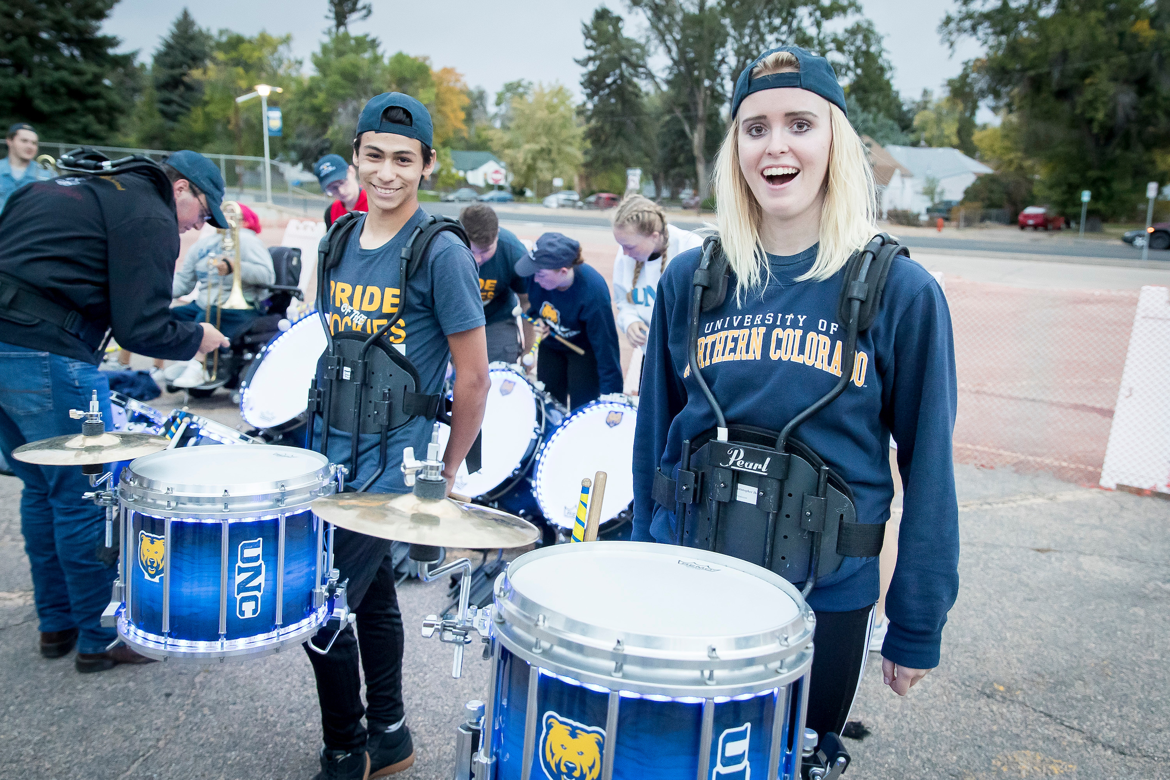 Pride of the Rockies Marching Band drums