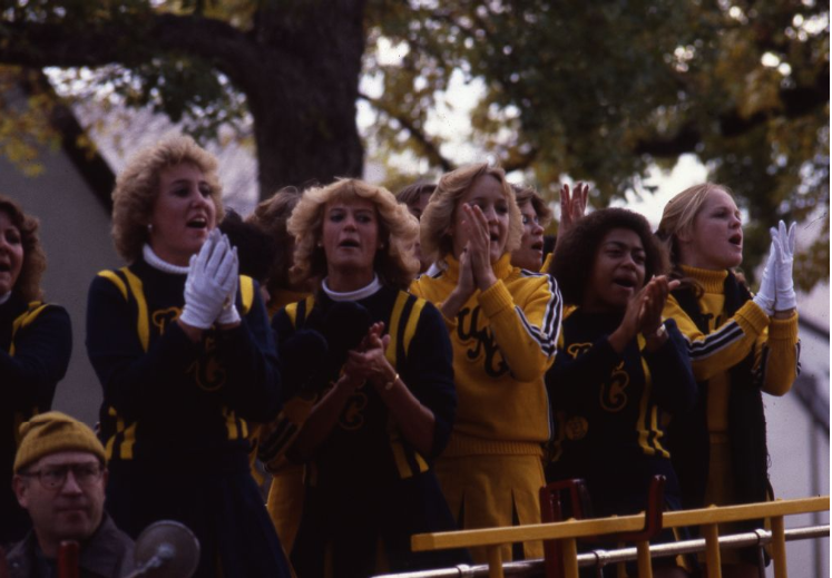 UNC Cheer Team in the 1992 Homecoming Parade