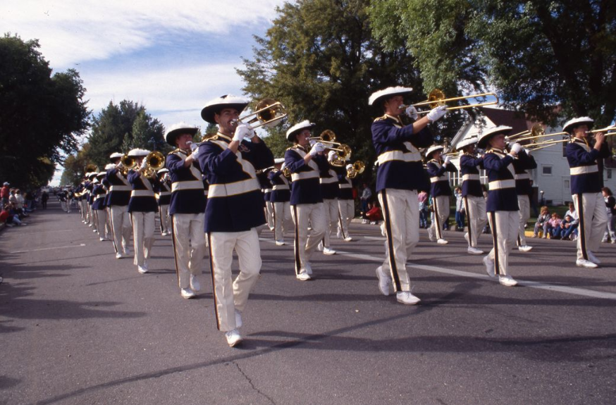 Marching Band in the 1990 Homecoming Parade