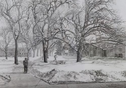 Campus series, 2016, drawing in pencil
