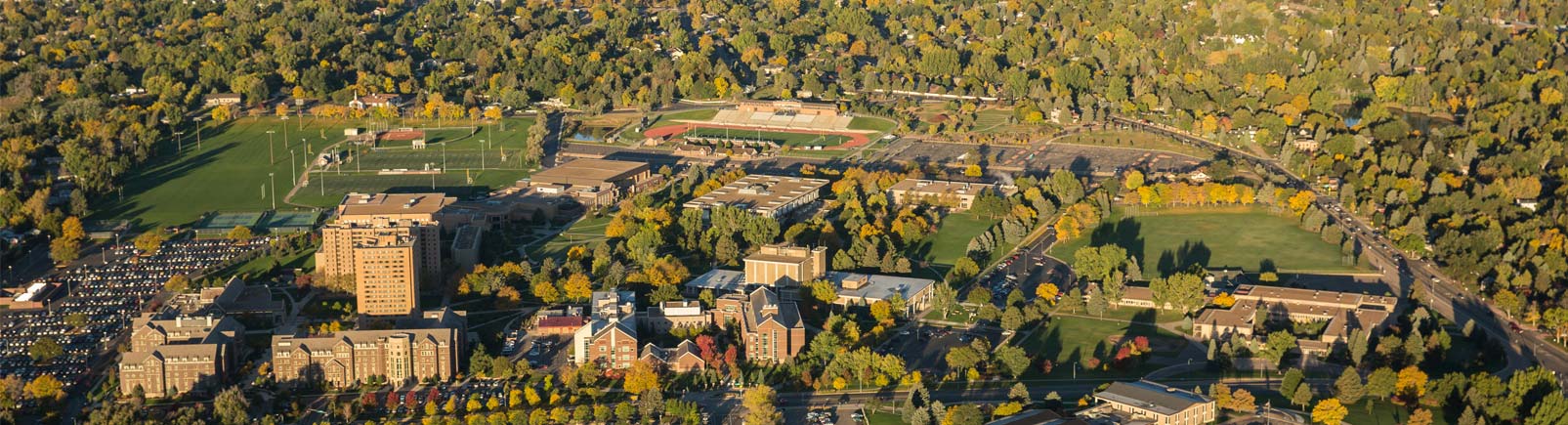 Aerial view of West Campus