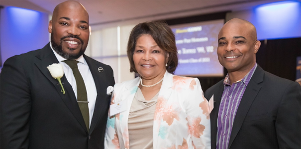 Rico Wint and friends at the 2020 Honored Alumni Award ceremony.