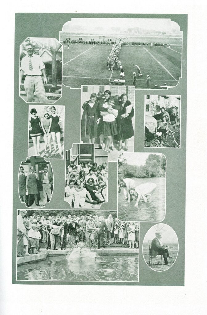 A collage of Homecoming activity from the 1920's