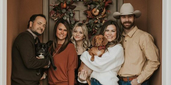 Rick Pieper poses with his wife, two daughters and son-in-law.