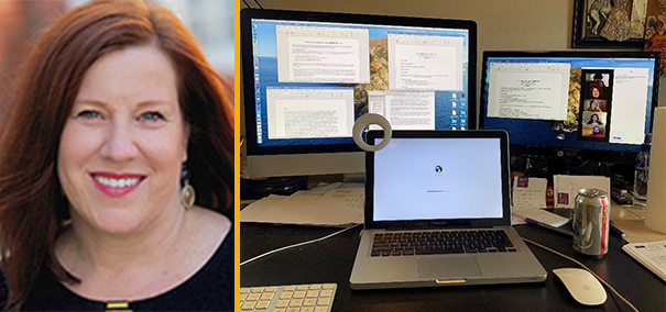 Anne Toewe's home teaching setup