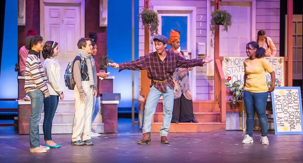 Theatre students performing on stage at UNC