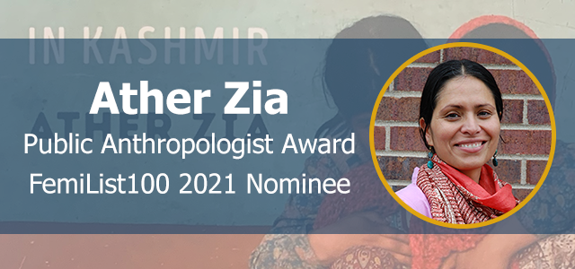 Ather Zia and book cover graphic