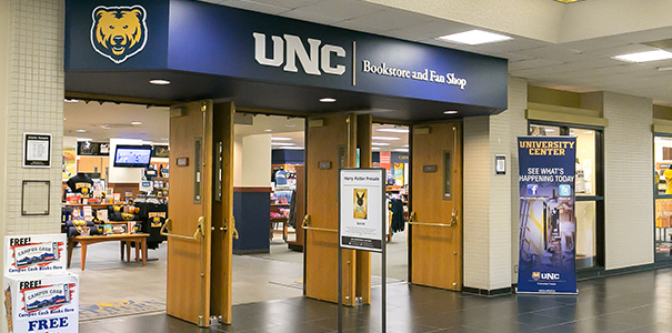 Outside the bookstore