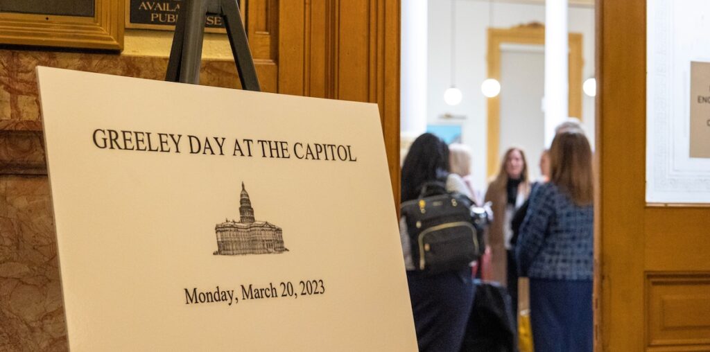 Greeley at the Capitol sign