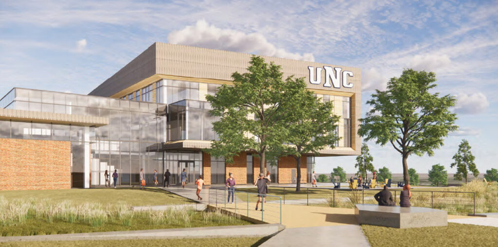 A rendering of the new College of Osteopathic Medicine