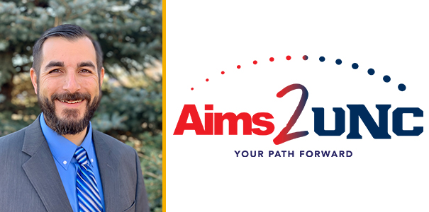 Daniel Garcia and Aims2UNC logo