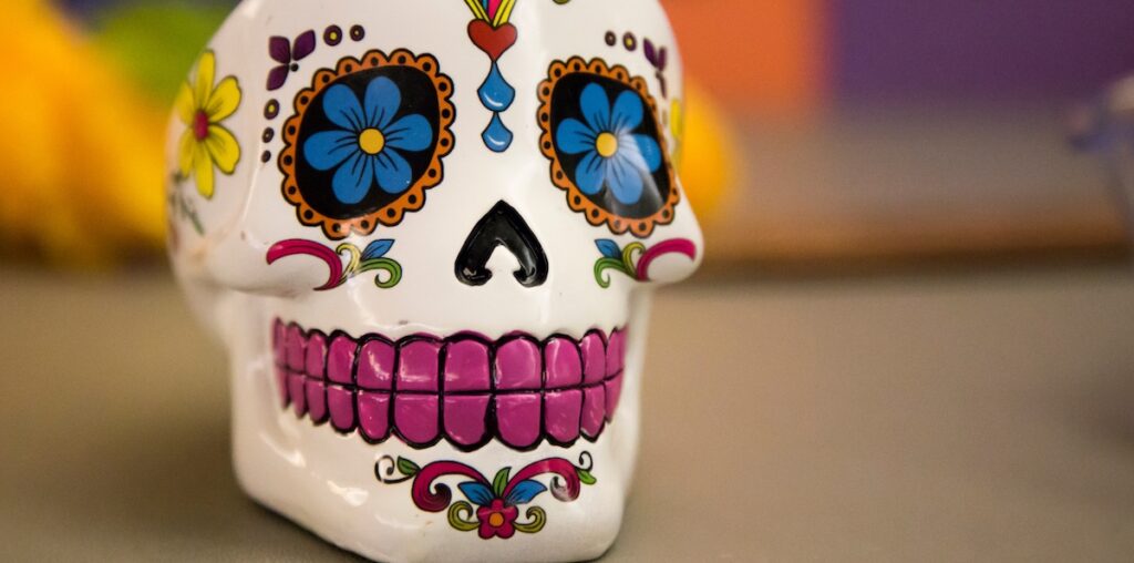 colorful sugar skull