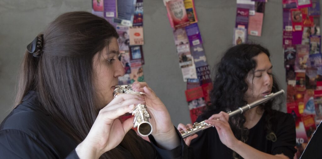 Part of the flute trio that is a subgroup of the Bear Lake Ensemble
