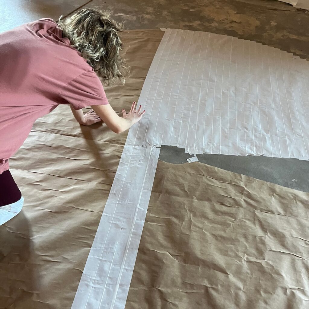 Cardstock paper on the ground