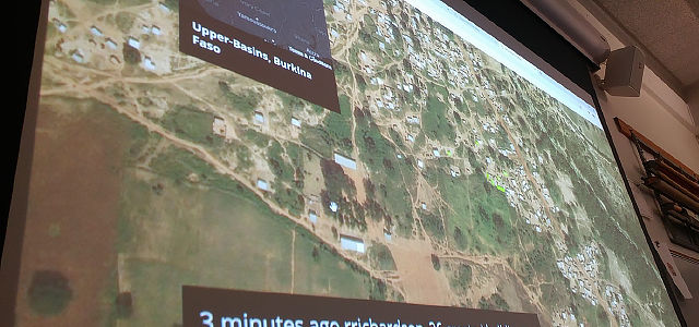 Aerial satellite map