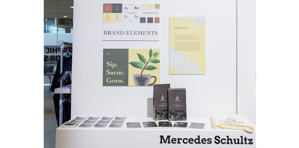 Collection of design elements on yellow backgrounds