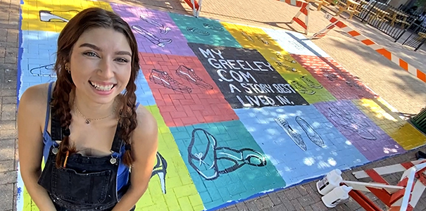 Take a Walk in My Shoes interactive mural