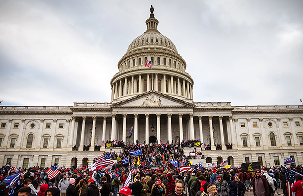 Image of the rioters storming the Capitol on Jan. 6