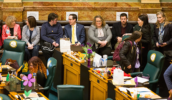 Greeley representatives in the Senate Chambers