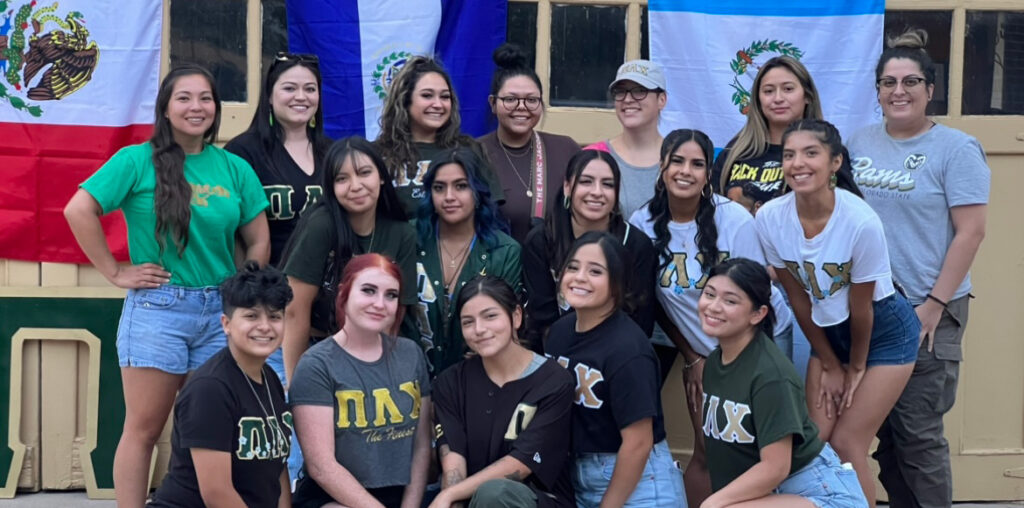 Group of sorority girls posing together