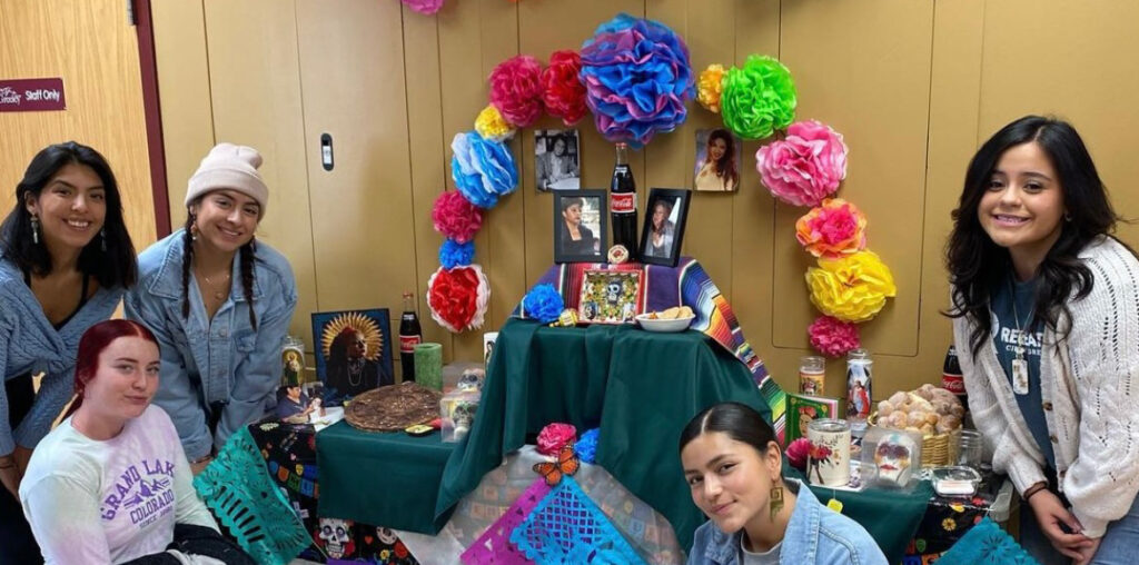 UNC students posing by their altar