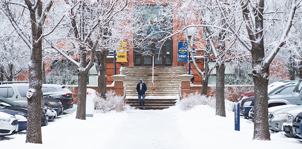 Snow in fall 2019 semester.