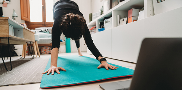 Practicing yoga remotely