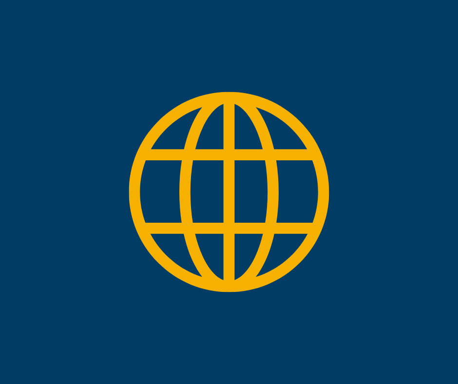 Globe internet icon.