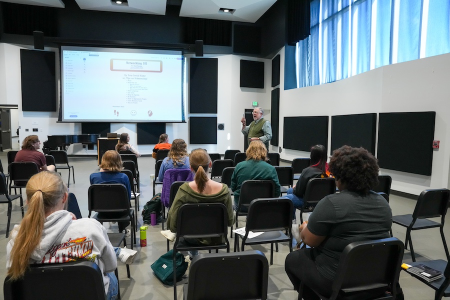 2024 Arts Entrepreneurship Foundry Networking workshop led by Dr. Harmon.