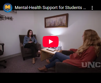 A screenshot of the Counseling Center Video