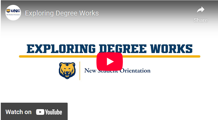 A thumbnail from a YouTube video titled Exploring Degree Works.