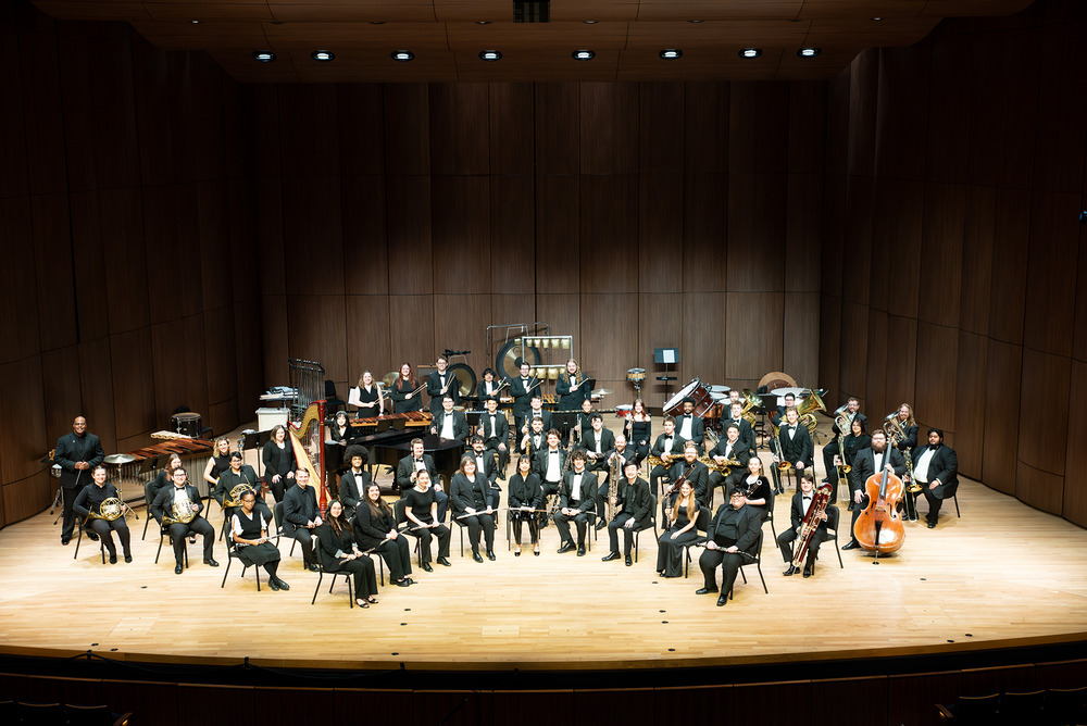 2024 UNC wind ensemble group photo.
