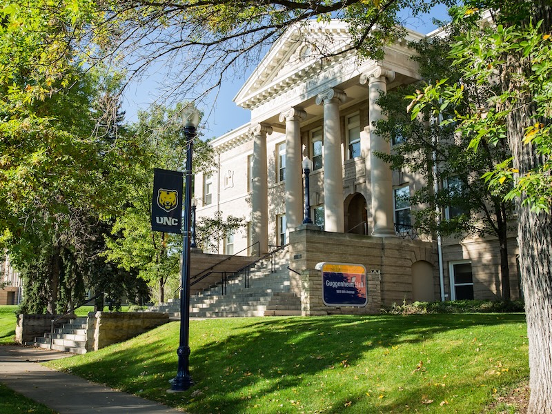 Guggenheim Hall is where many art classes are held in the School of Art and Design within the College of Performing and Visual Arts at UNC.