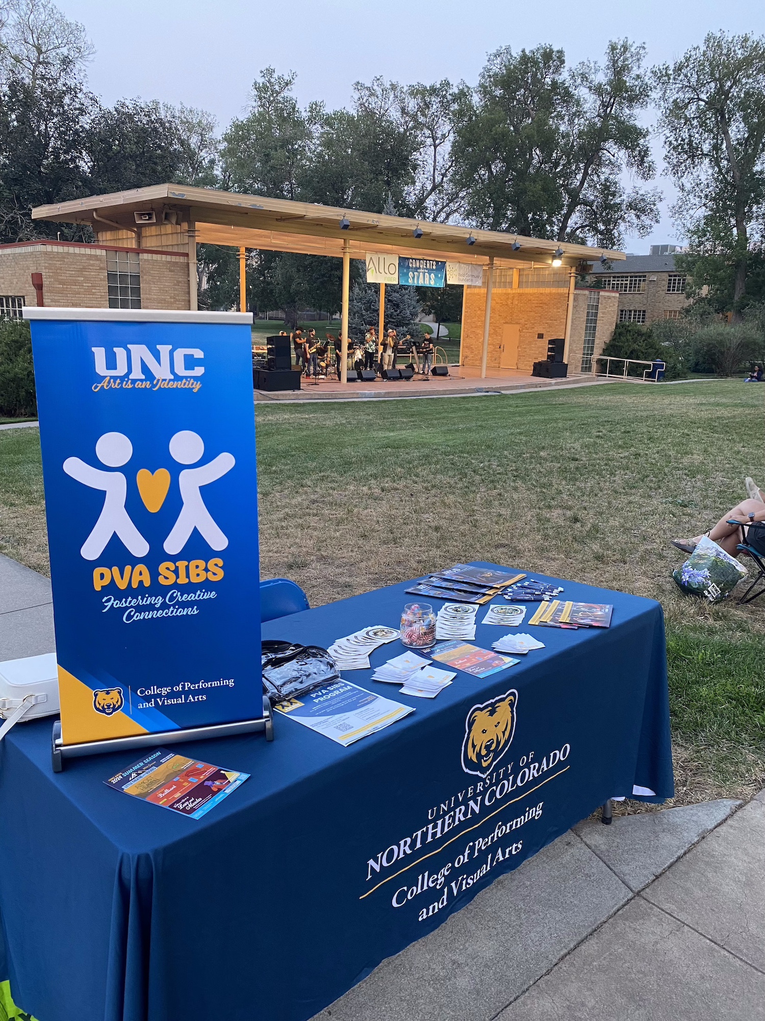 Student organization PVA Sibs at Concert Under the Stars.