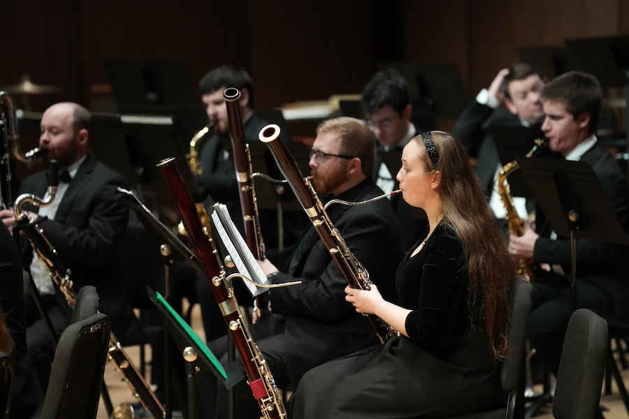 Bassoon students performing.