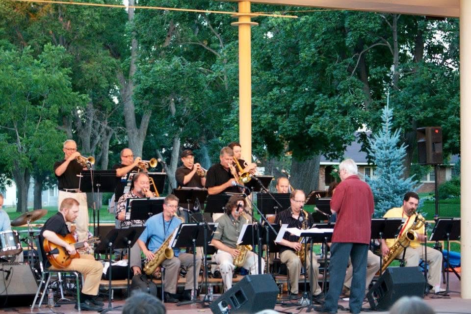 The Colorado Jazz Orchestra playing at Concert Under the Stars. They will be returning to play this concert series on July 15, 2025.