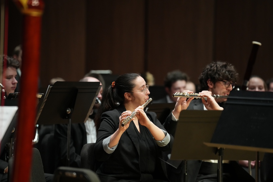 Flute students performing.